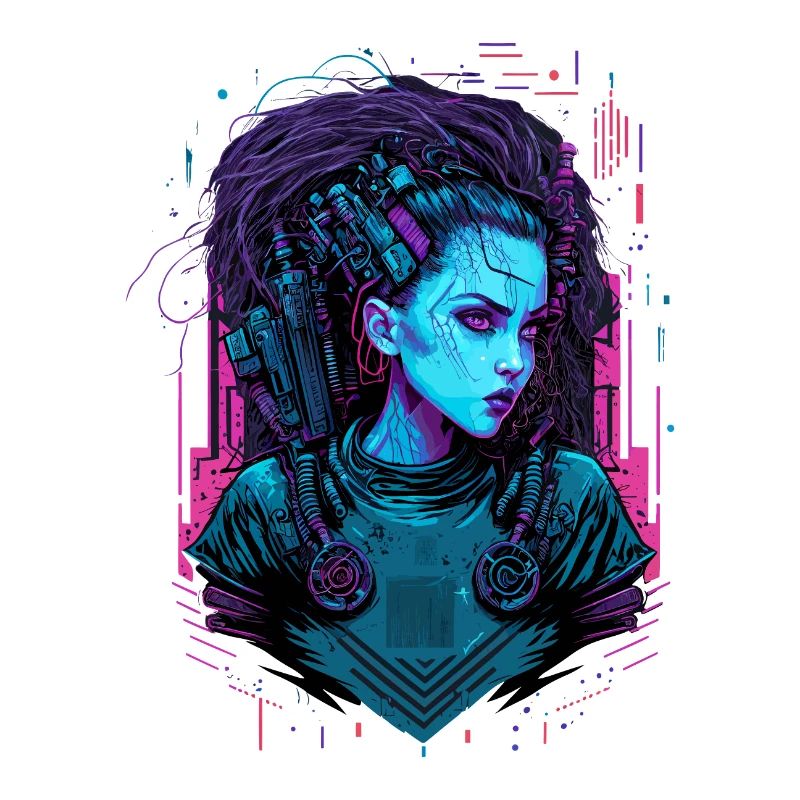 Cooles Artwork einer Science Fiction Lady