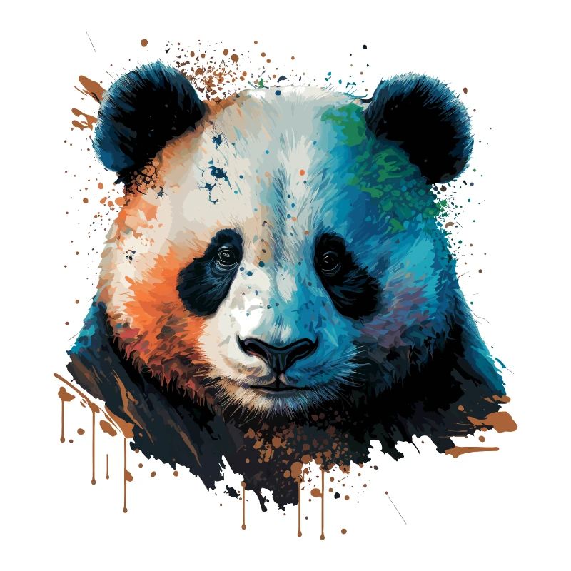 Illustration colorée de panda
