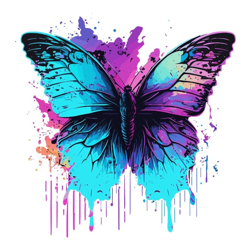 Brillant dans le papillon bleu