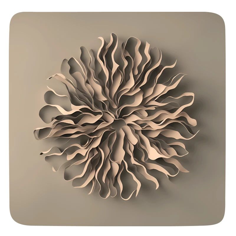 Abstraktes rundes Muster/Form, erdfarben