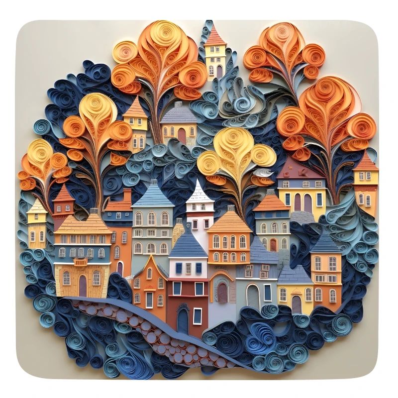 Papier Stadt