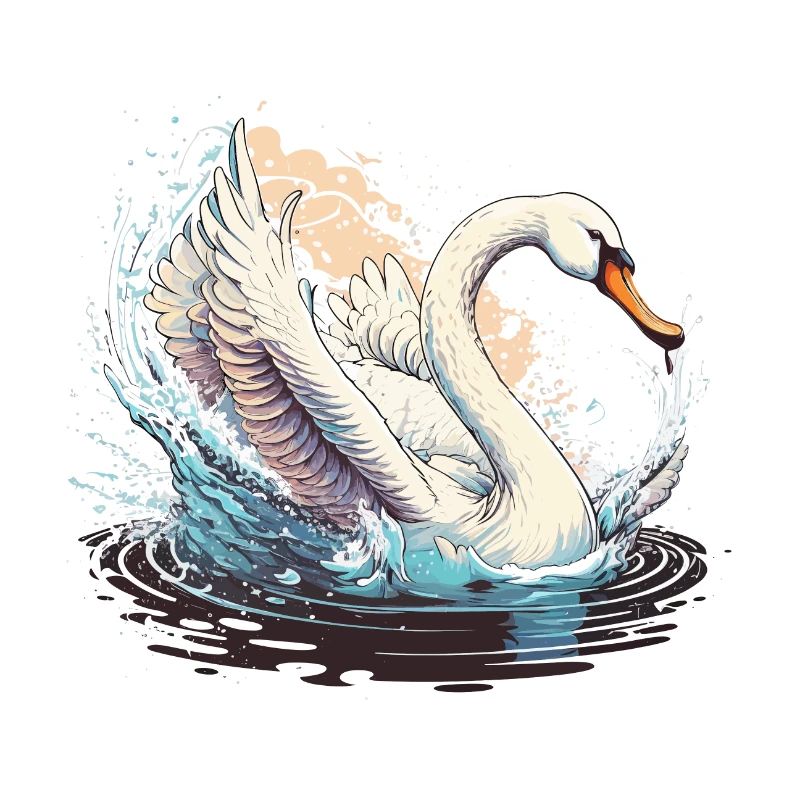 Tauchender Schwan