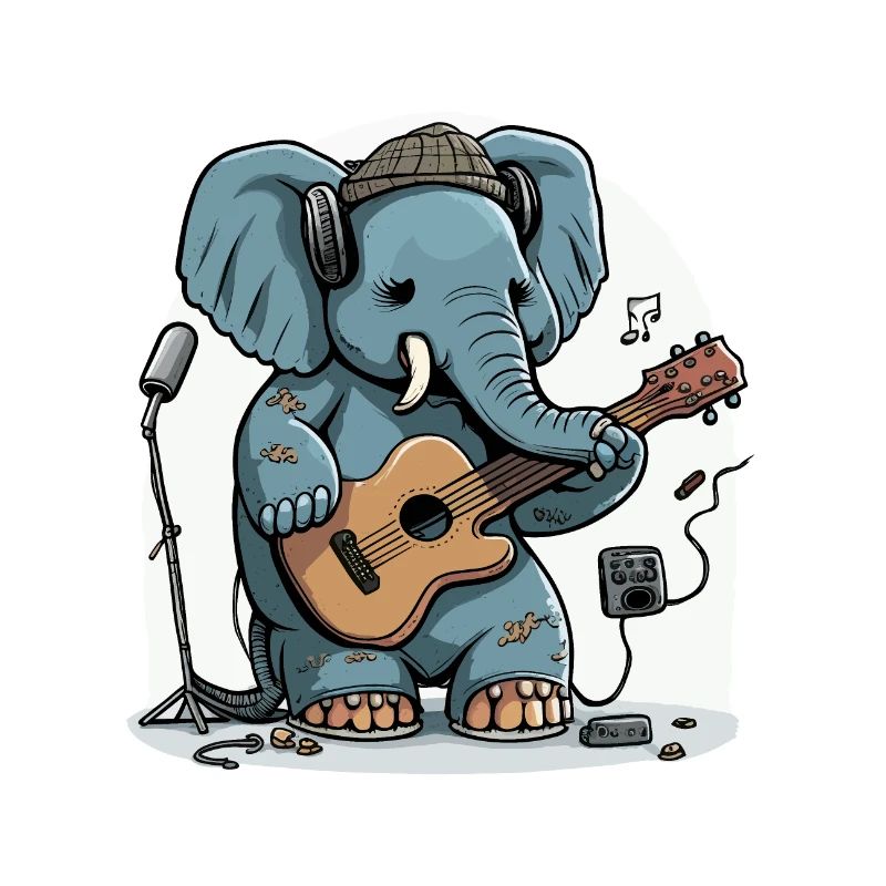 Guitar-Playing Elephant