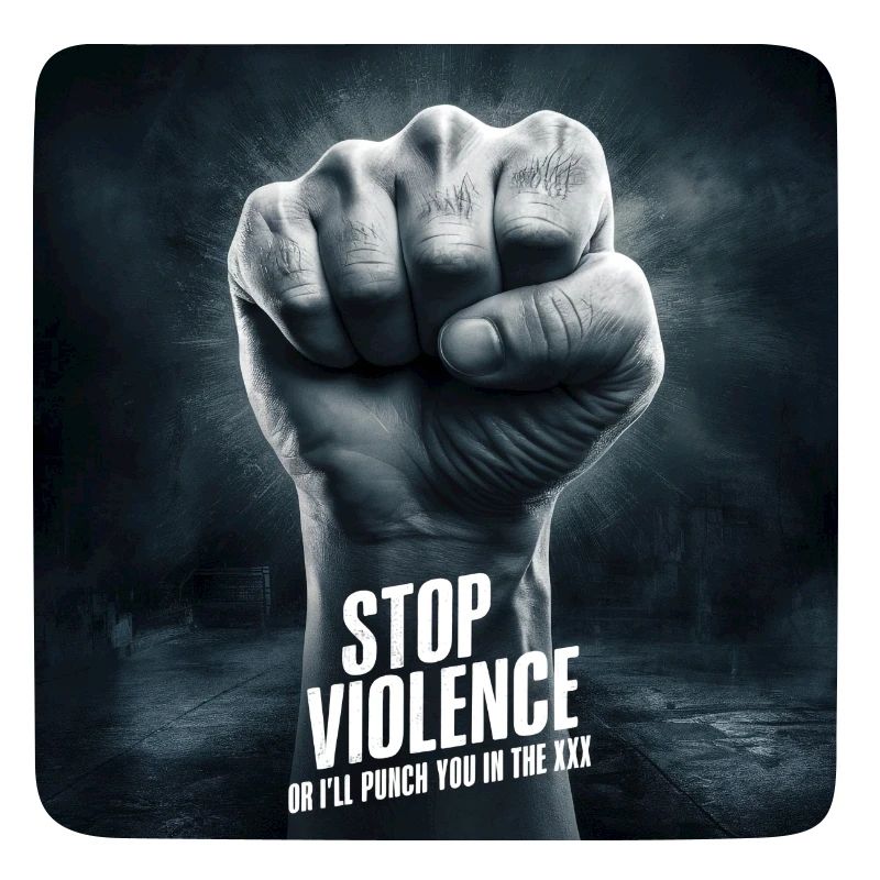 Stop Gewalt oder ich hau dir in die XXX