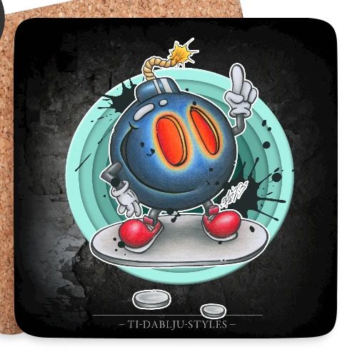 da bomb - square - Untersetzer (4er-Set)