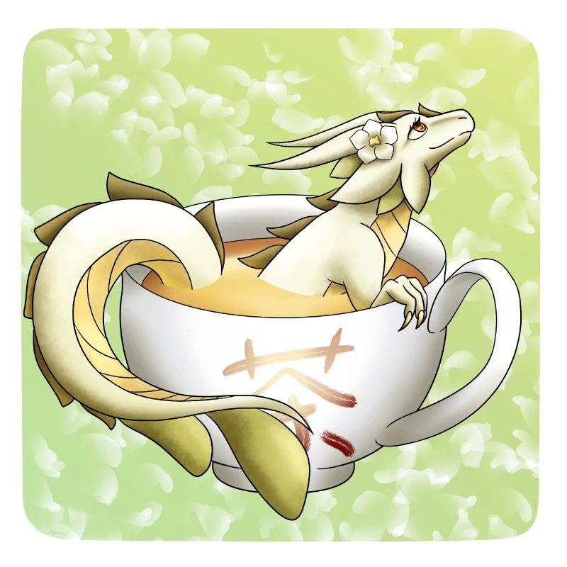 Weißer Tee Drache