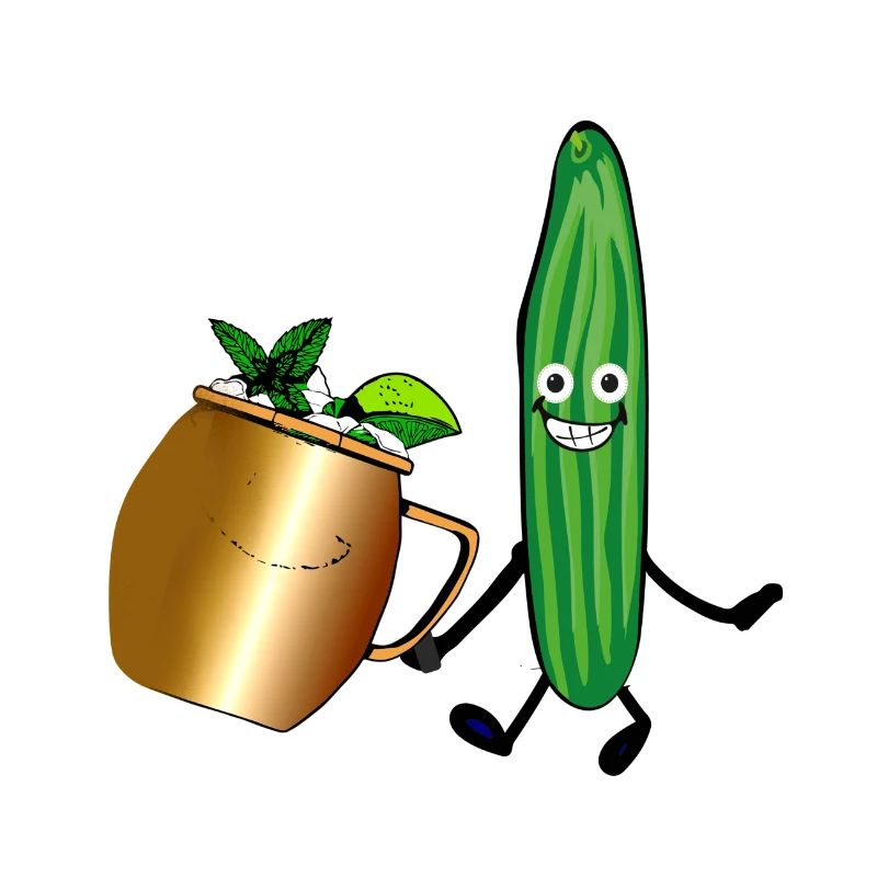 Mule de Moscou,Cocktail,Concombre,Fête,Bande dessinée
