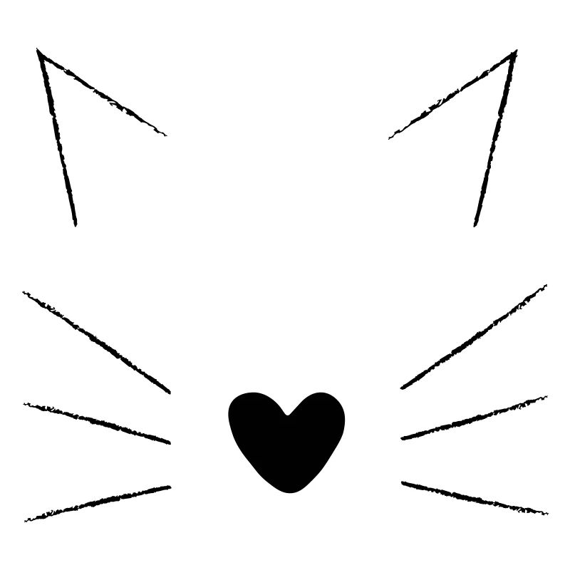Katze mit Herznase