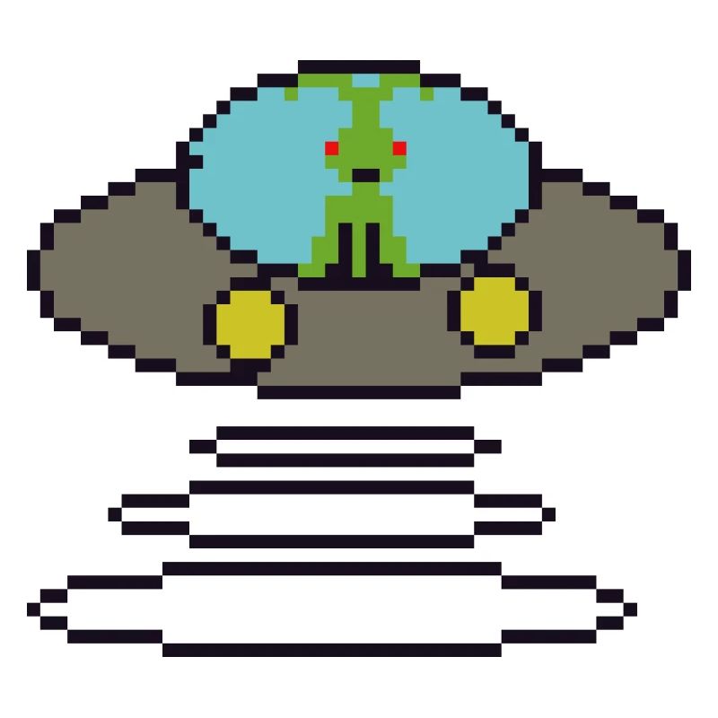 Retrogaming Pixel Ufo