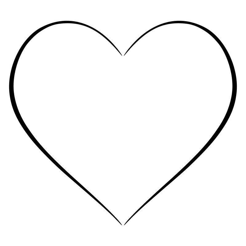 Simple heart thin line décor