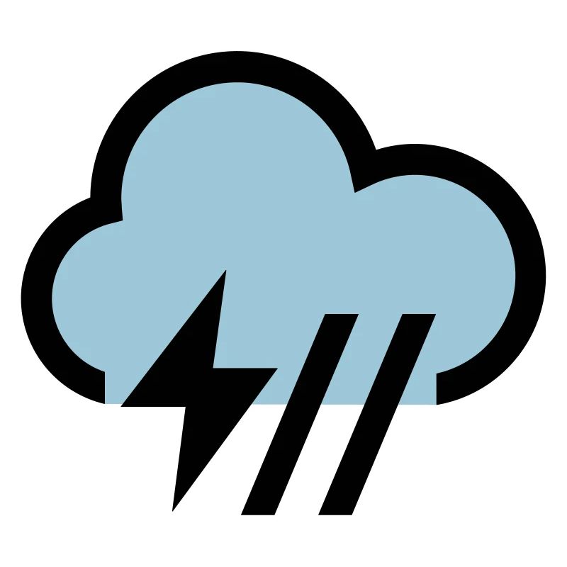 Tempête, icône de nuage d'orage, icône