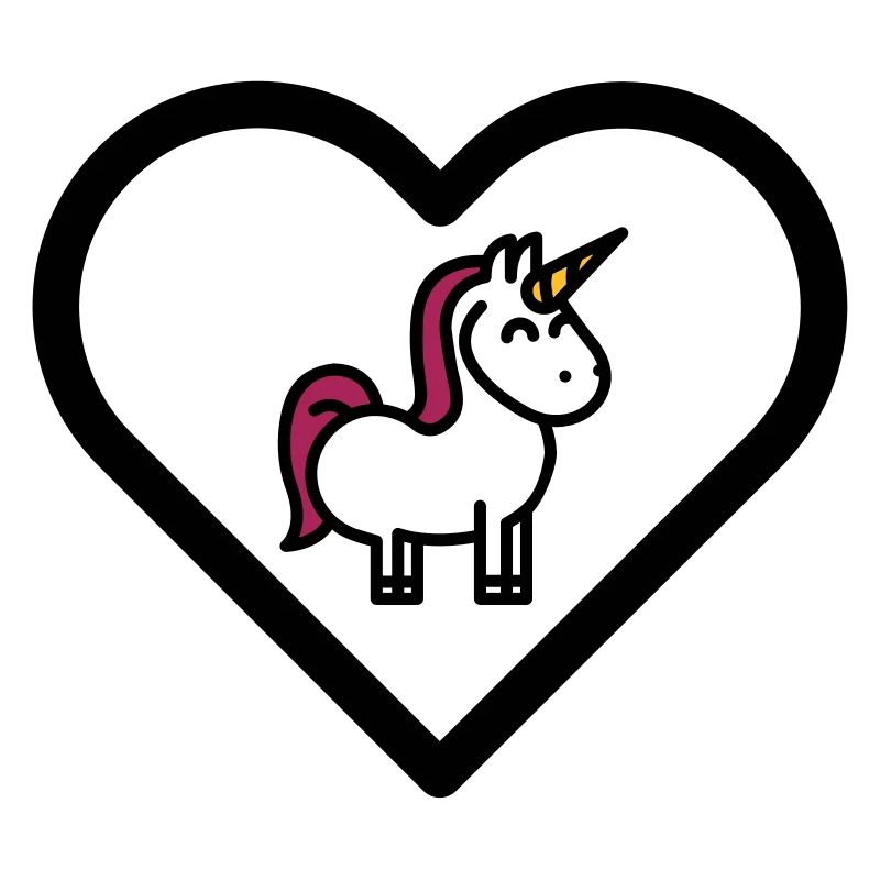 Herz Einhorn Einhörner Mädchen Kinder süß Märchen