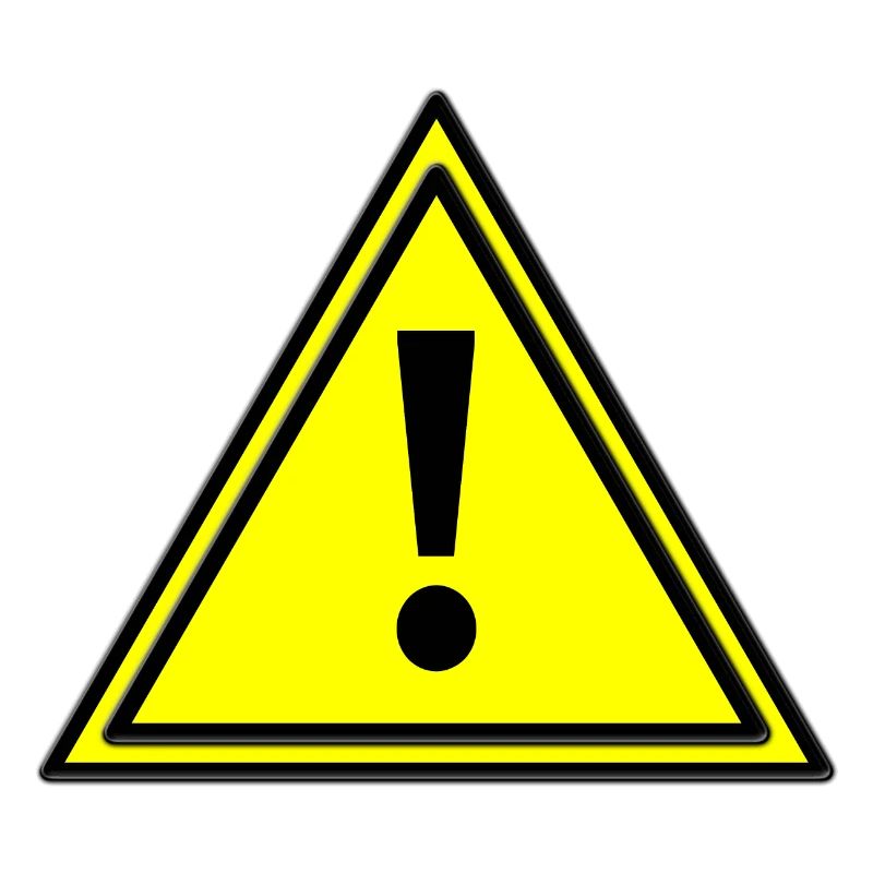 Warning triangle error warning triangle warning sign yellow