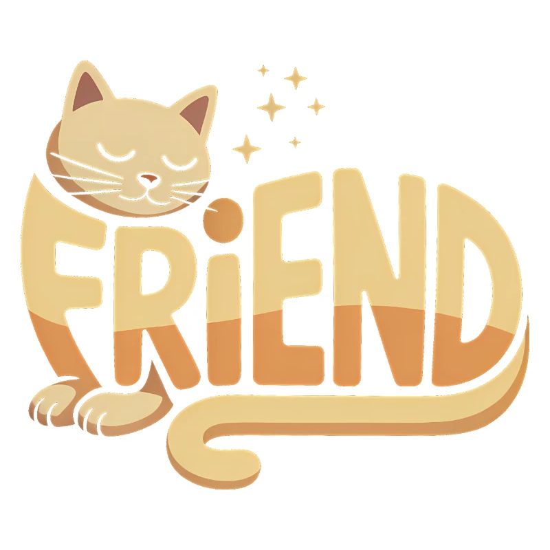 Cat Friend - Logo de chat mignon