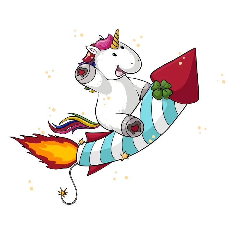 Comic Rocket Unicorn