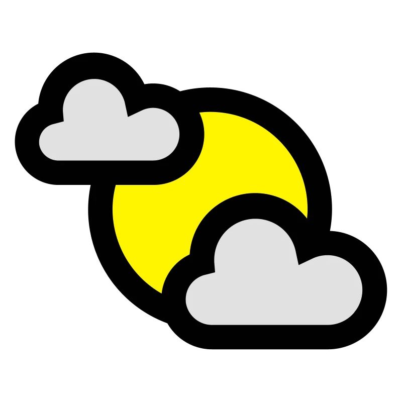 Wetter Symbol oder Icon teilweise bedeckt