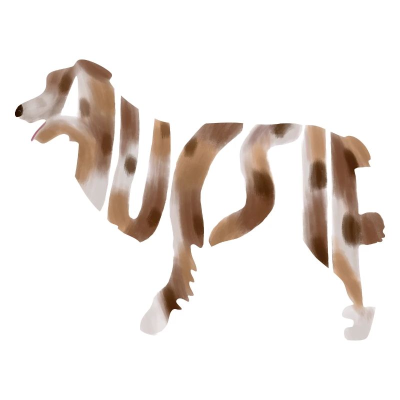 Australian Shepherd Aussie silhouette