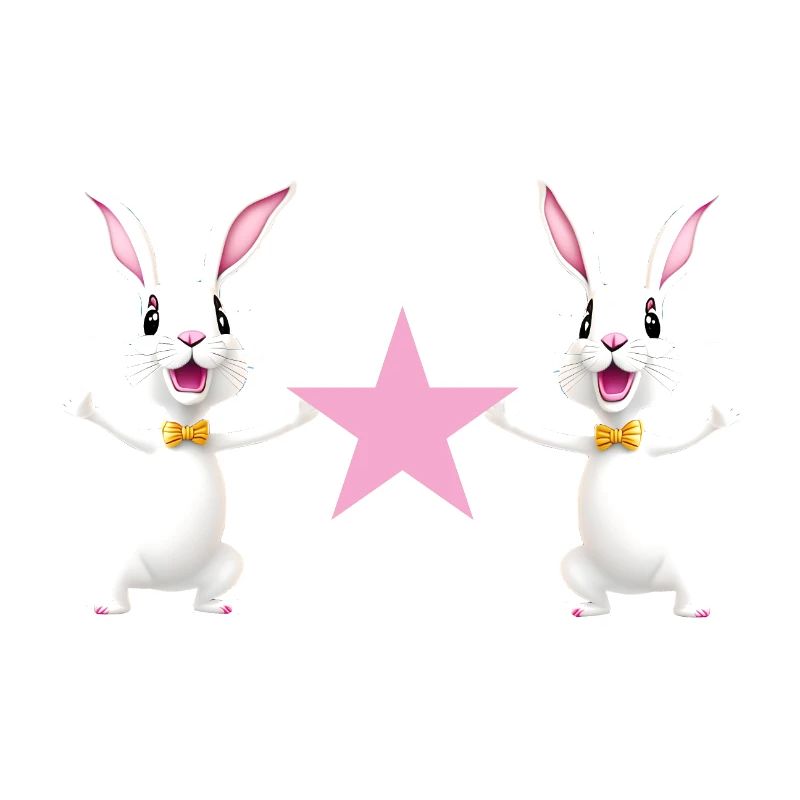 Two hares keep star pink