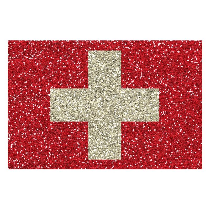 drapeau suisse Glitter drapeau tradition indigène