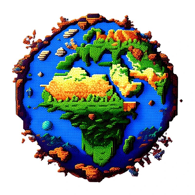 Pixel-Erde