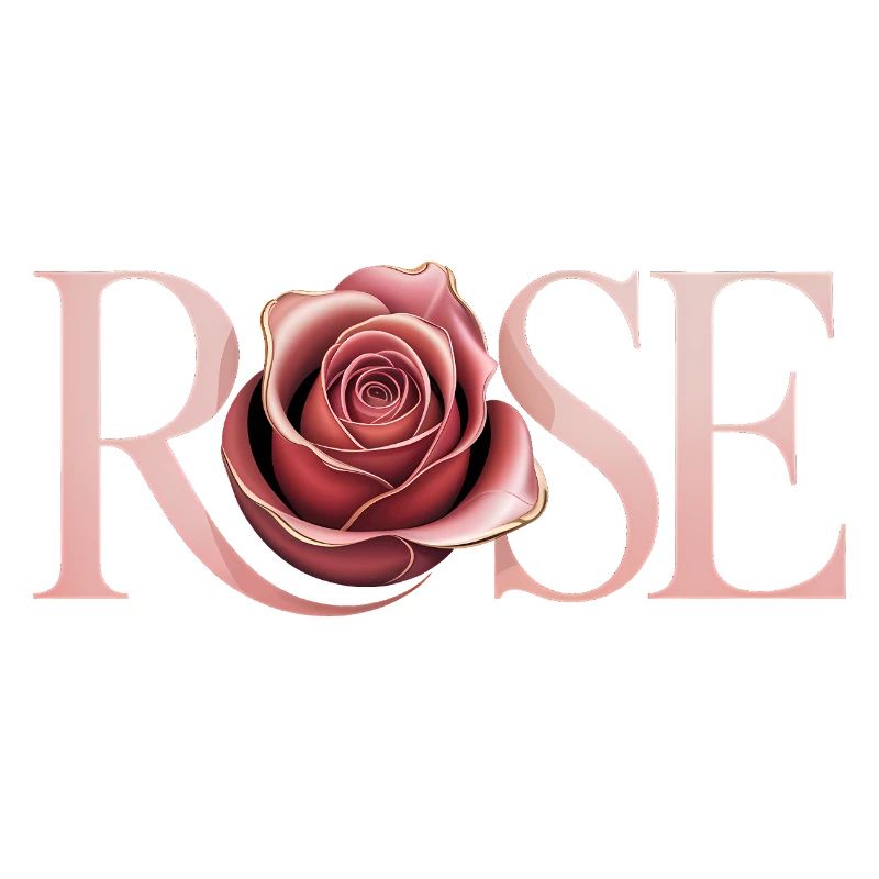 Rose - Cooles botanisches Logo