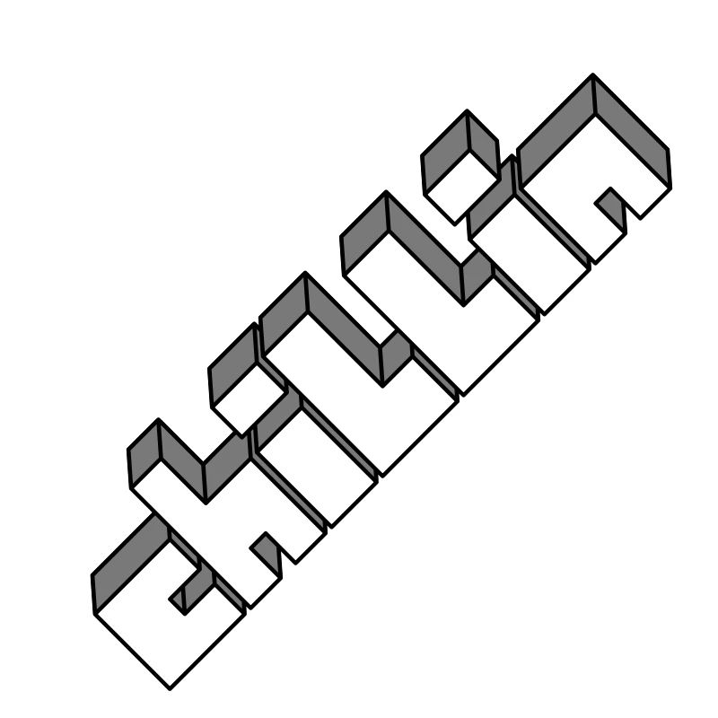 Nur ein einfaches geometrisches einfaches Chillin-Graffiti