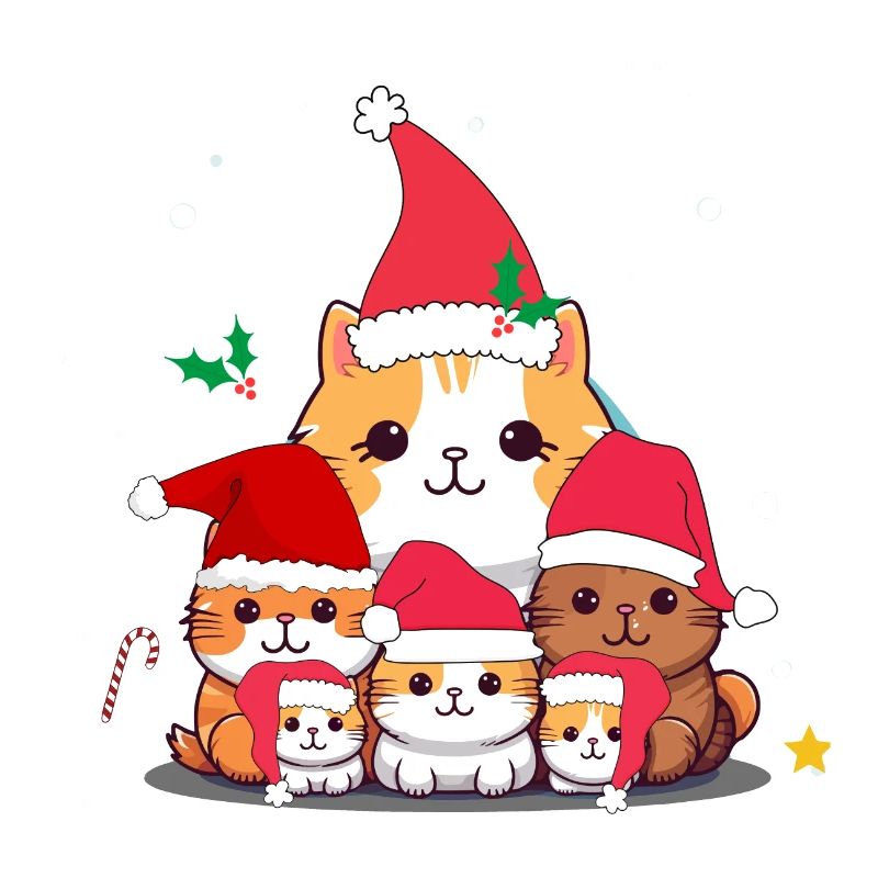 Drôles de chats de Noël