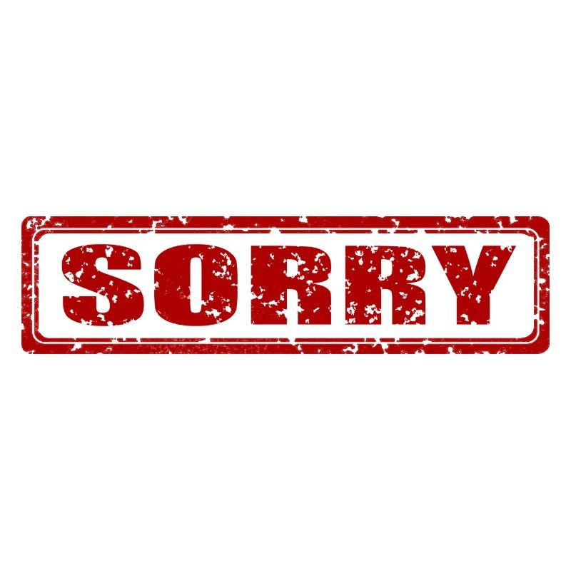 Sorry Stempel Geschenkidee