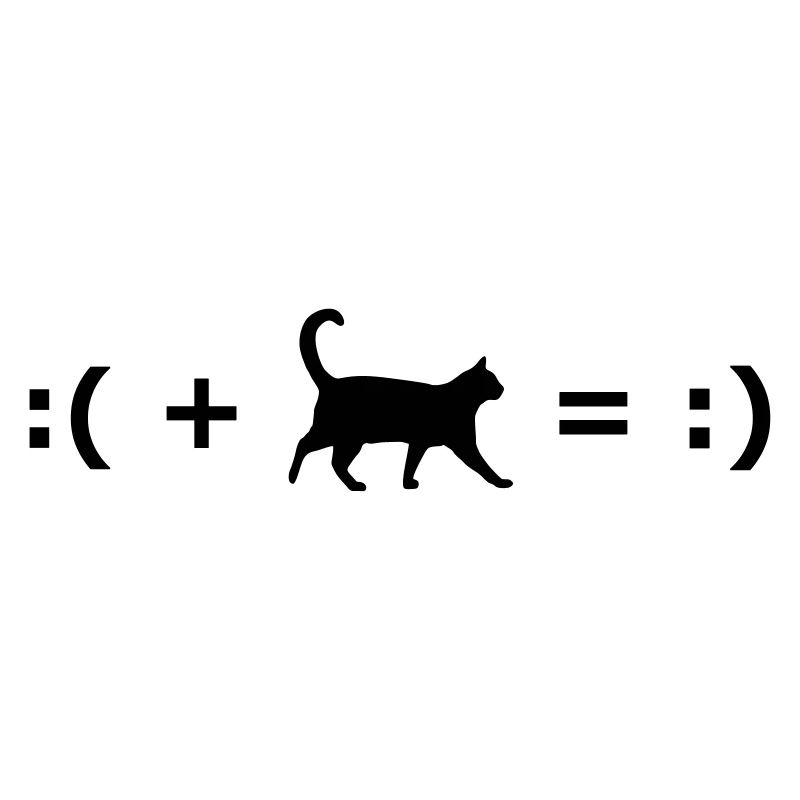:( + Katze = :) Glücksformel
