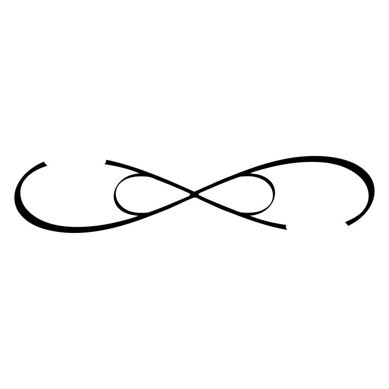 personalized double infinity icon with name