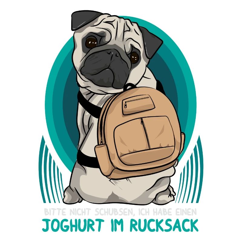 Please do not push! Yoghurt in the backpack.