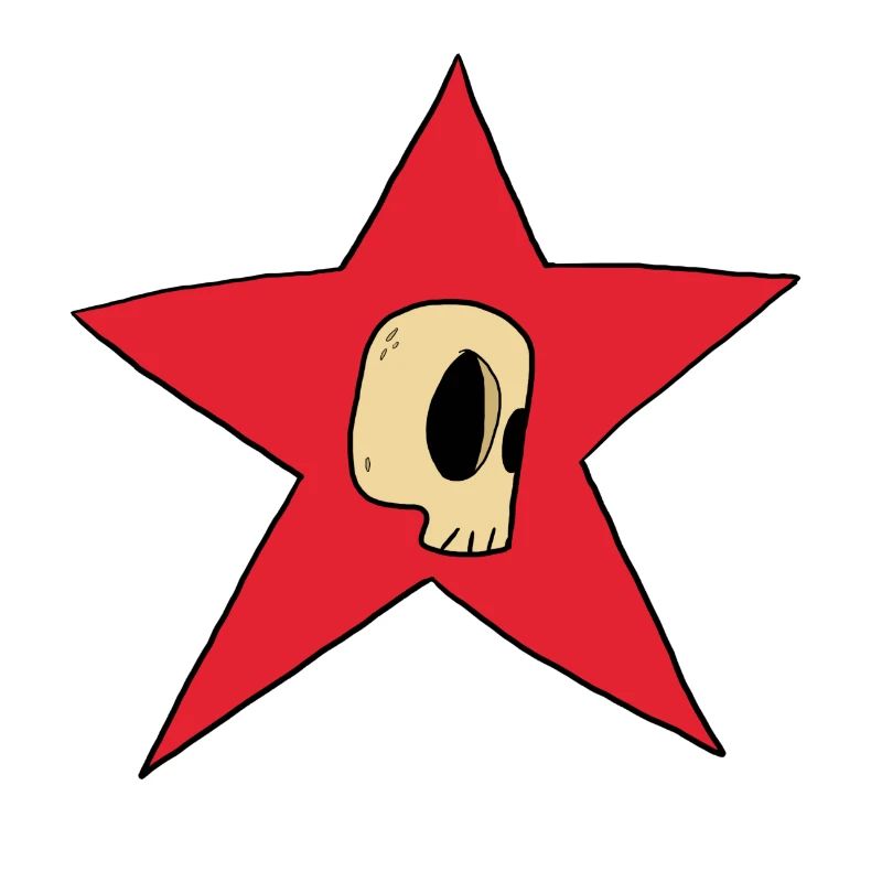 crâne étoile de crâne cadeau redstar