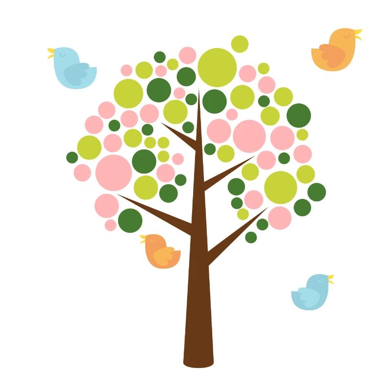 birds and tree
