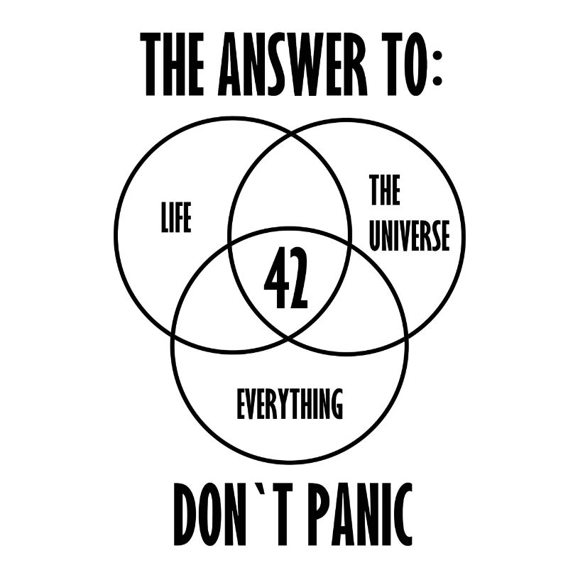 42 - The ultimate answer! Cool, funny idea