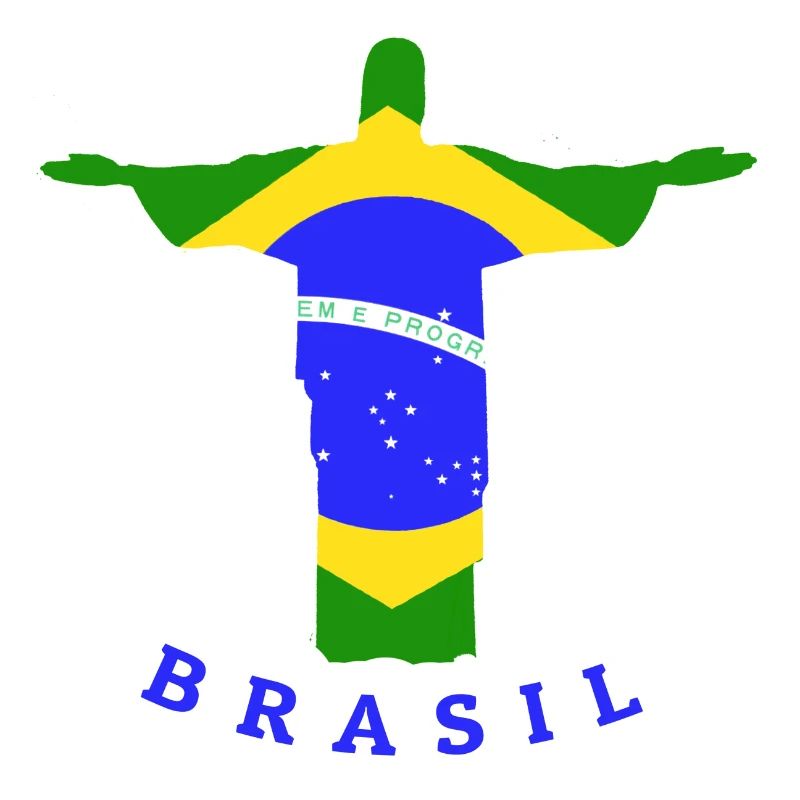 Statue de drapeau du Brésil