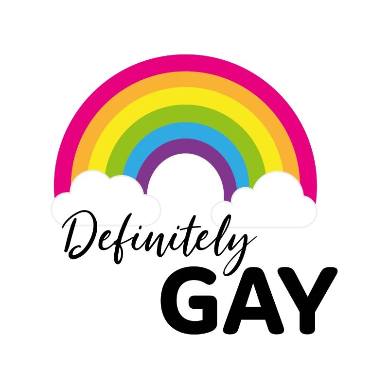 Definitely Gay Rainbow Pride