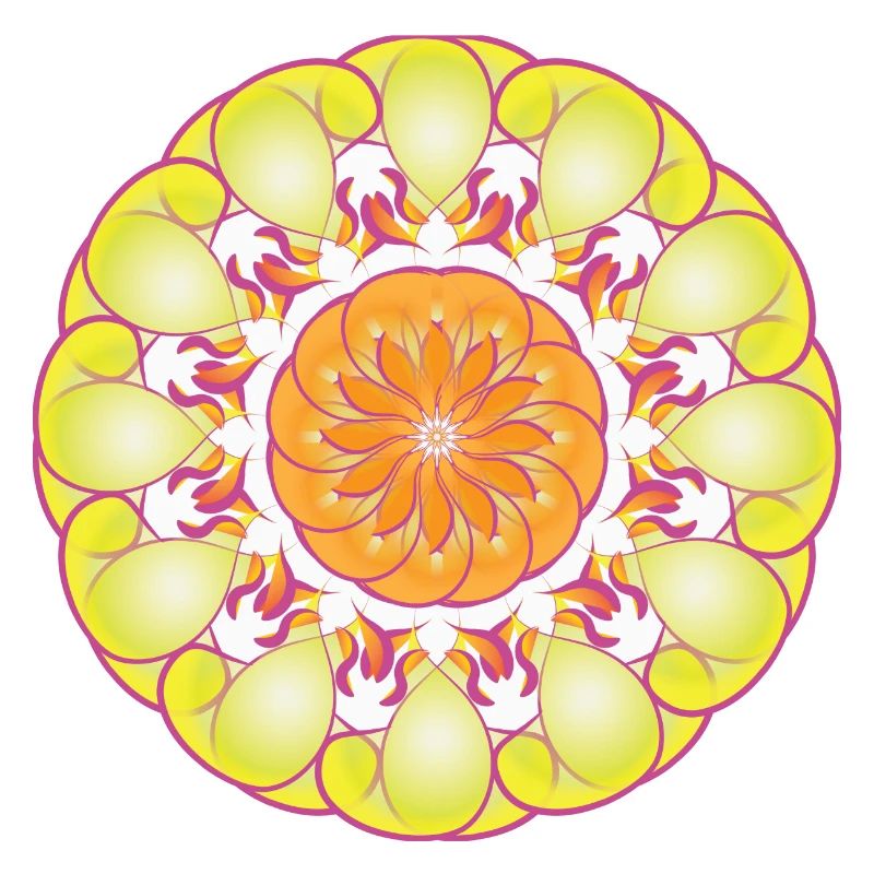 Yellow circle pattern sun flowers gift