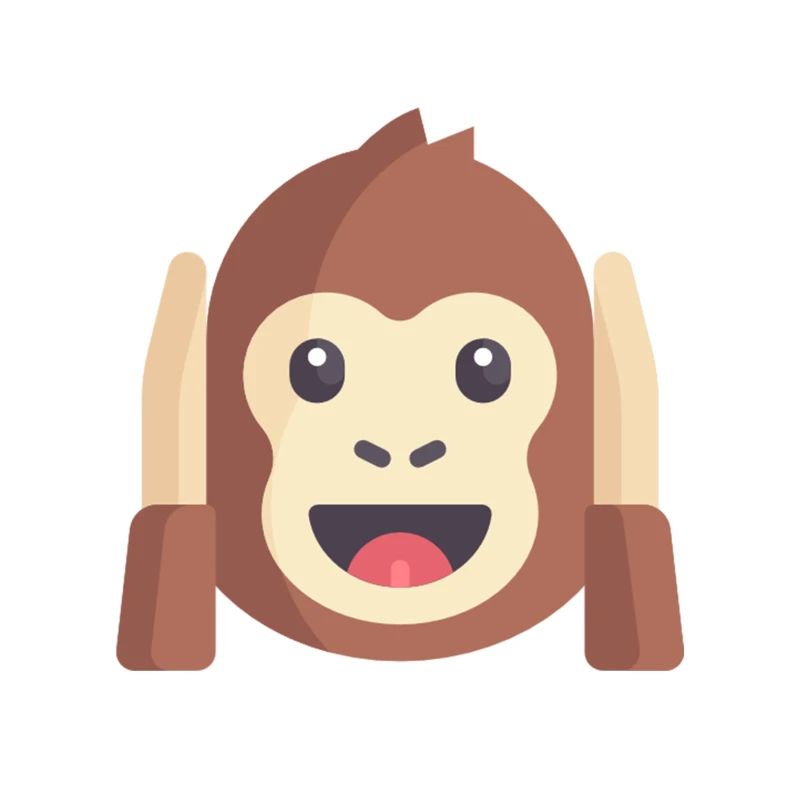 émoticône de singe mignon