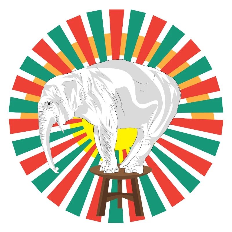 Éléphant blanc dans le cirque