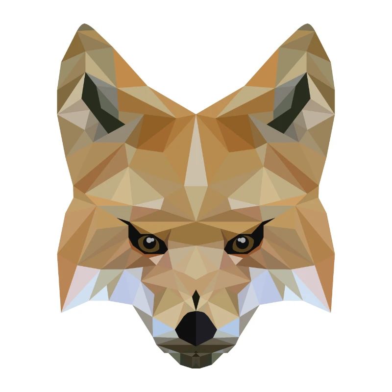 Low Poly Art Fox - Idée cadeau