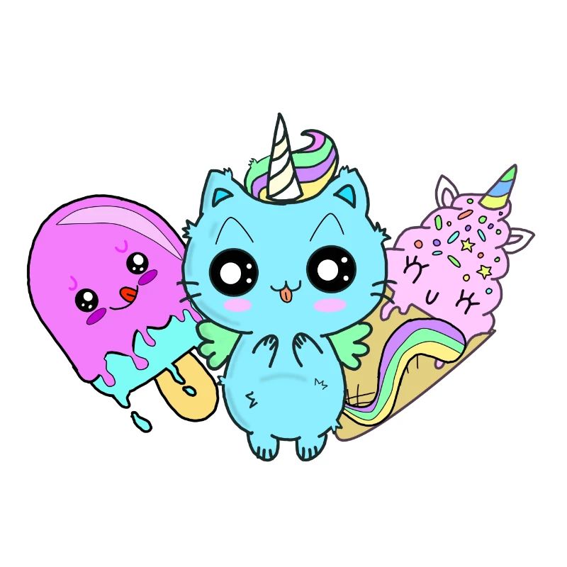 unicorn Katze Eis am Stiel softeis