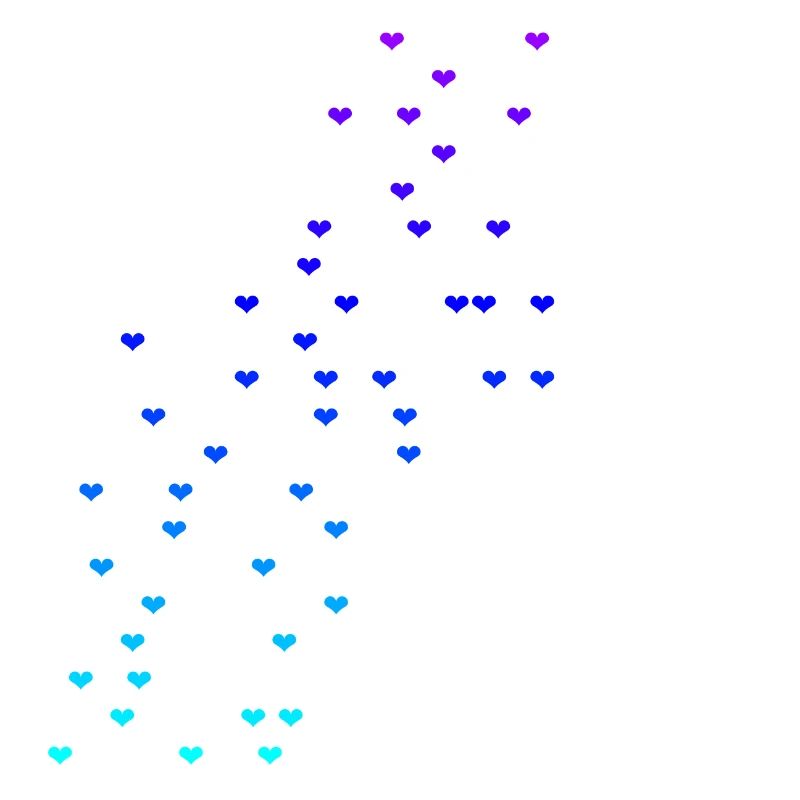 Colorful Hearts Blue Gift Idea
