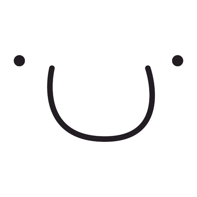 Goofy cute smiling face