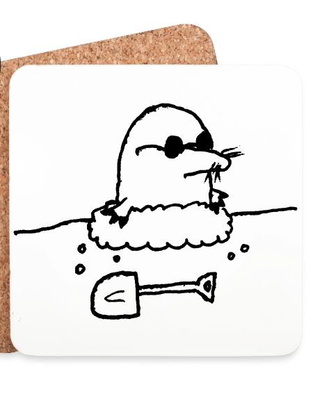 Comic Maulwurf mit Schaufel