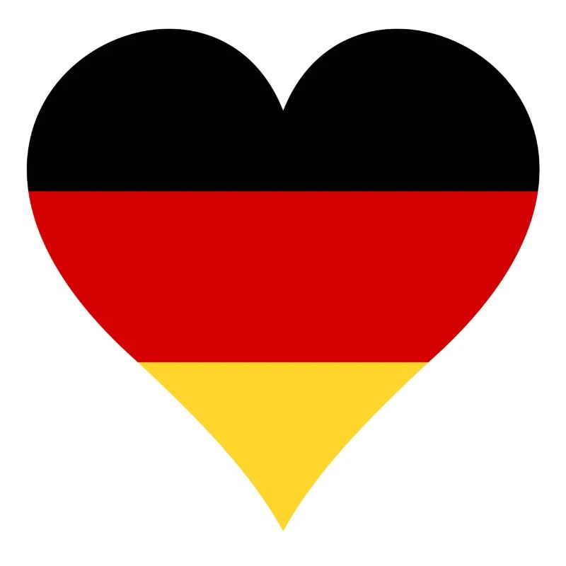 German flag in heart shape