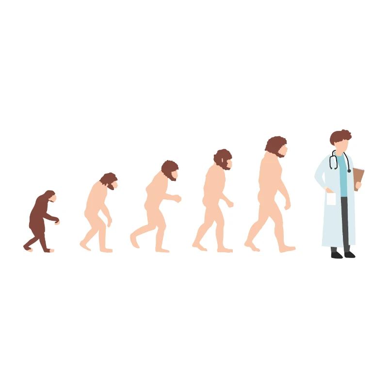 Evolution Arzt Doktor Lustige Geschenkidee