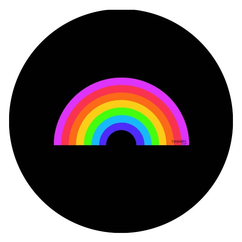 Rainbow on black
