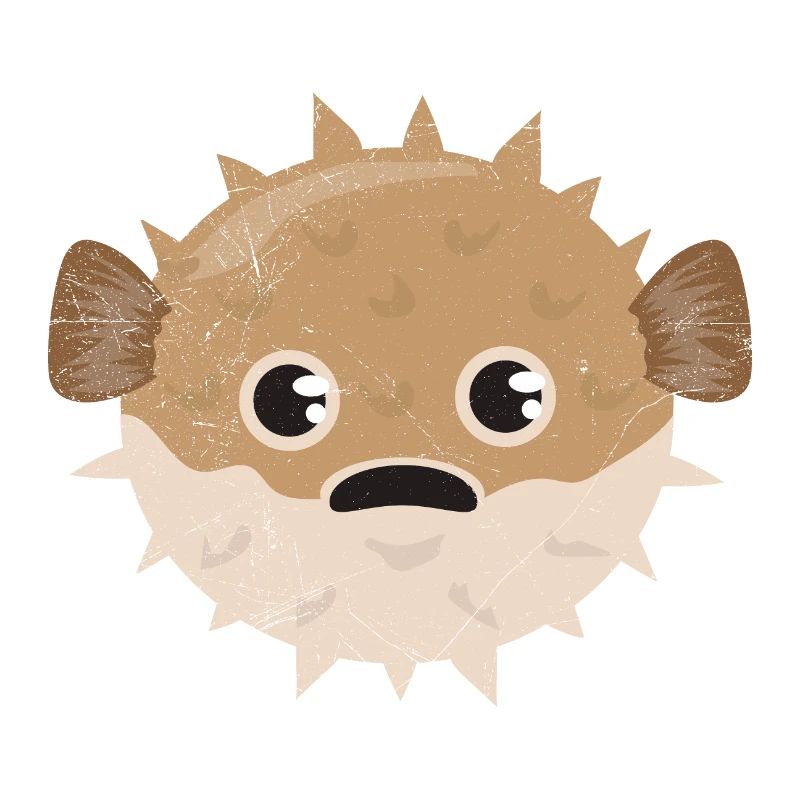 Kugelfisch Grumpy Kinder lustiges Geschenk