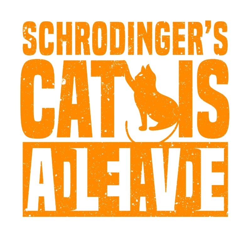 Schrödinger's Katze lebt stirbt lebendig oder tot