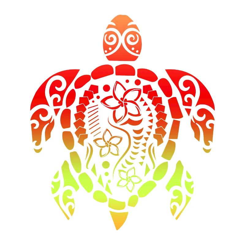 Samoan Turtle Polynesia Tribal Tattoo Gift
